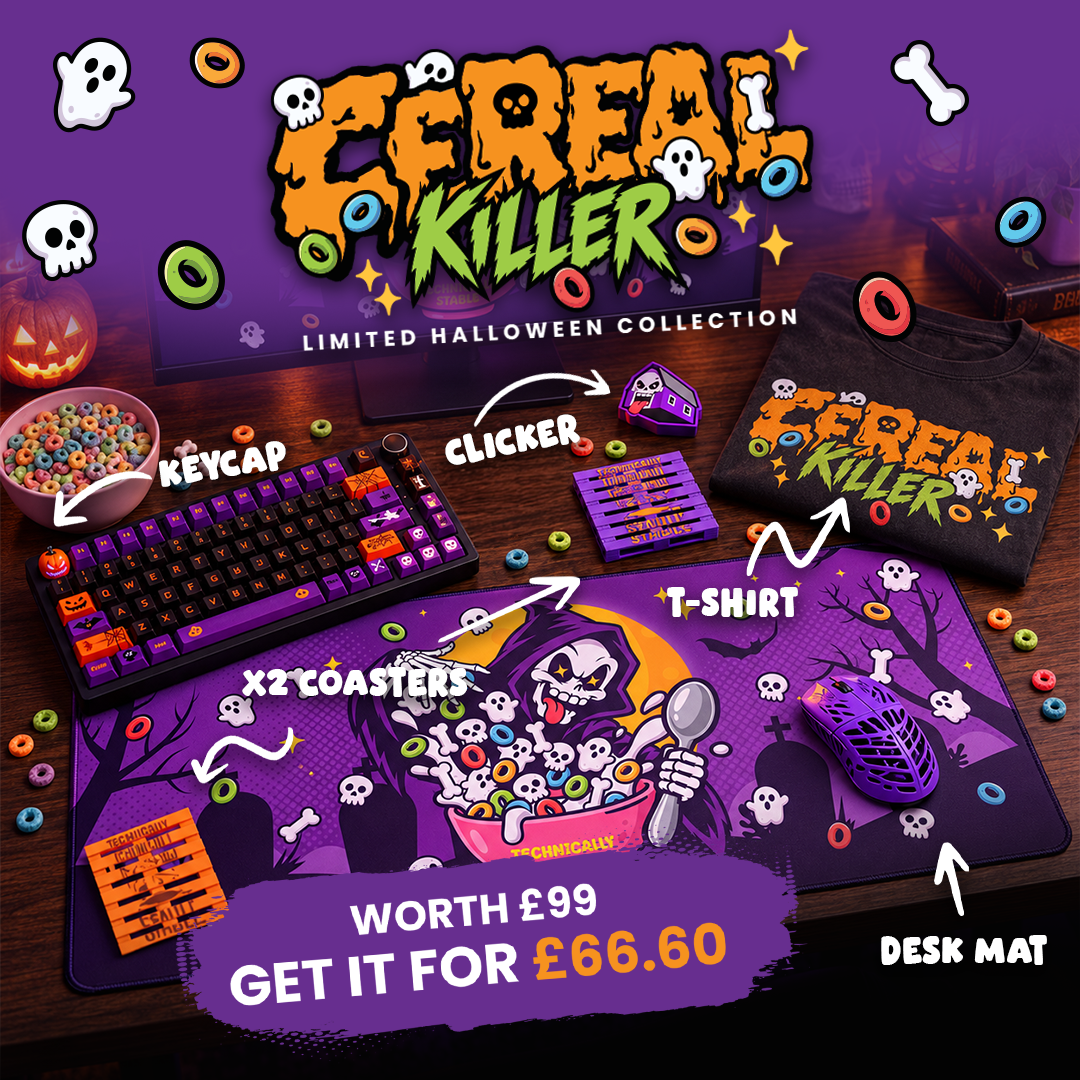 Square Cereal Killer limited Halloween collection social promotion showing merchandise and the launch bundle offer
